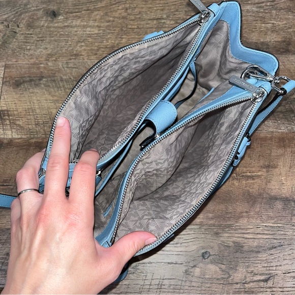 Michael Kors Sutton Powder Blue Satchel - Picture 11 of 16